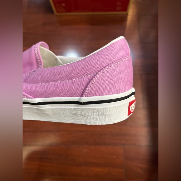 Womens 8 Vans Classic Slip On Orchid White Sneaker Shoe Low Top New HALF BOX - Picture 9 of 16